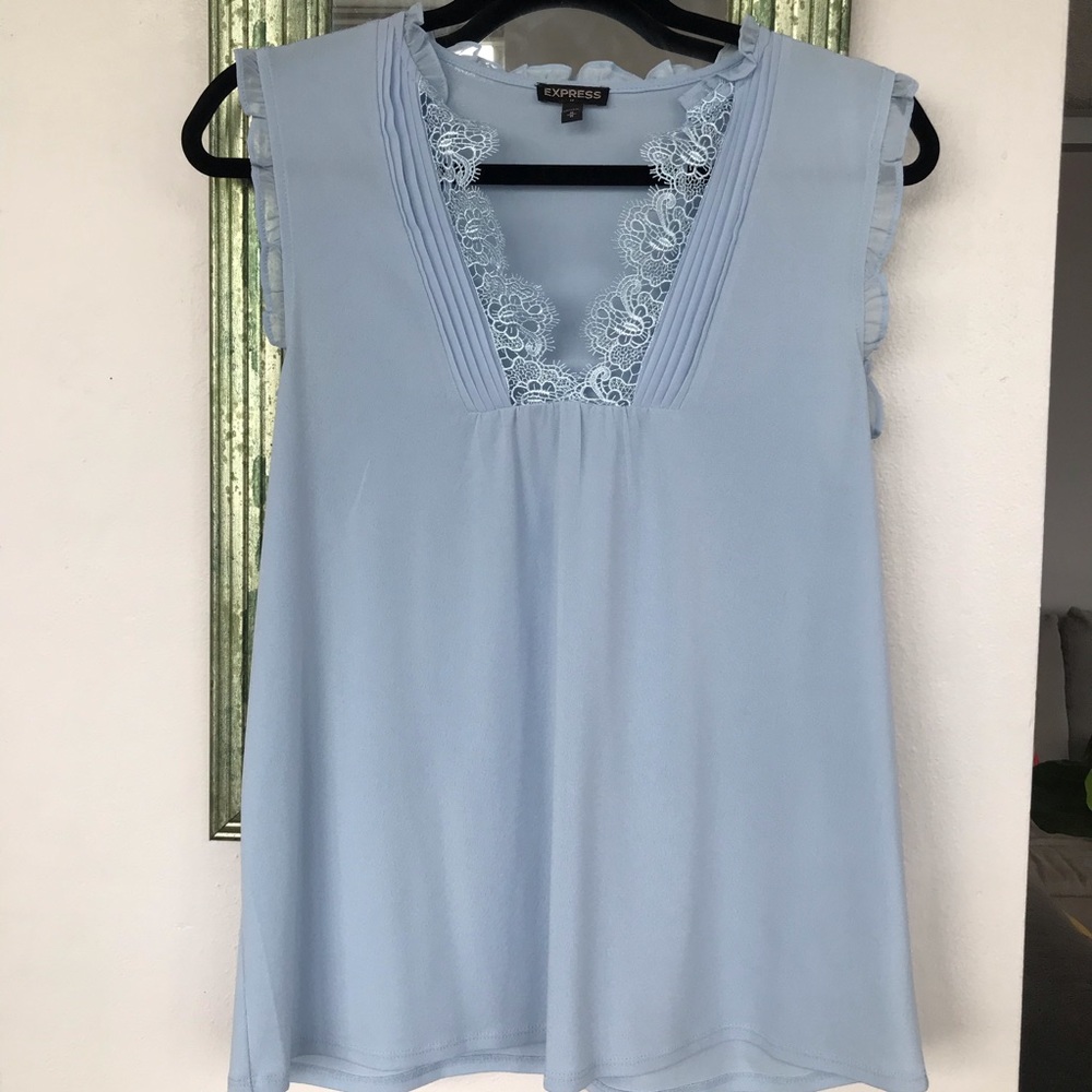 Express blue short sleeve shirt